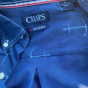Men’s Chaps button down shirt with anchors.